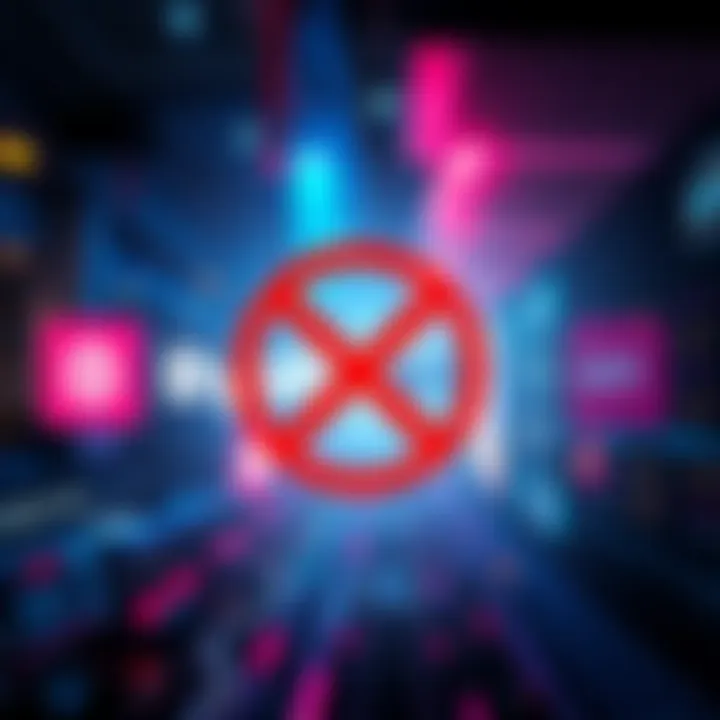 A digital graphic showing a crossed-out symbol over logos of Bybit and OKX, representing Thailand's ban on these crypto platforms