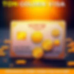A graphic showing a golden visa certificate with the TON logo and Toncoin coins, representing an investment opportunity in the UAE
