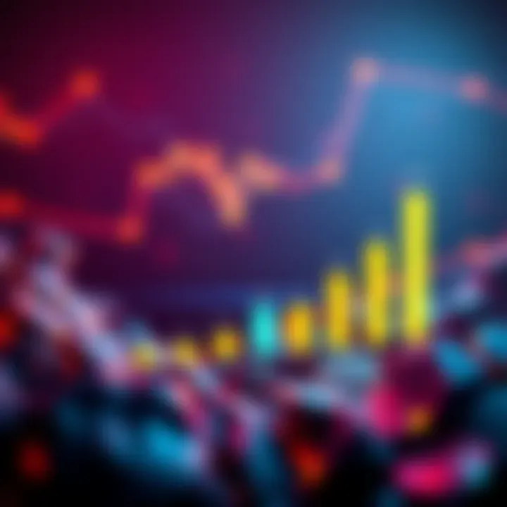 Graphic showing the top ten cryptocurrencies based on market cap trends, with bars representing growth over four years.
