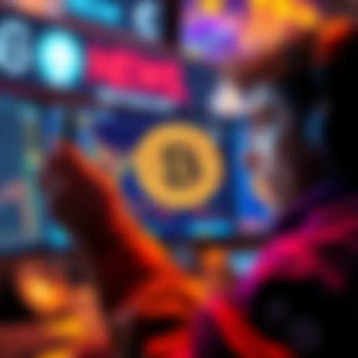 Trader looking at a screen displaying a large fee for a small Bitcoin transaction