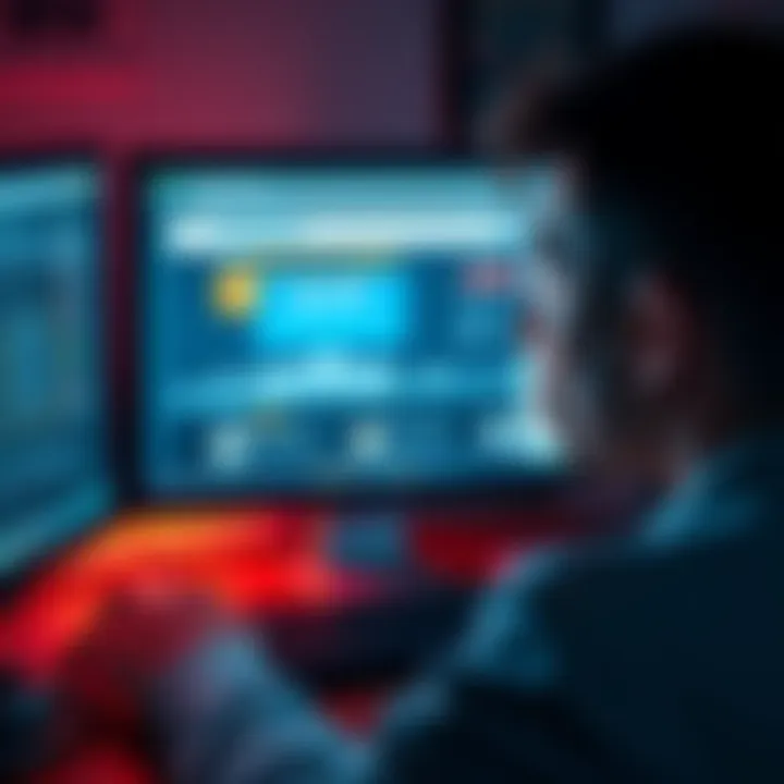 A frustrated person looking at their computer screen showing a Coinbase and Exodus interface, indicating missing LTC transaction.