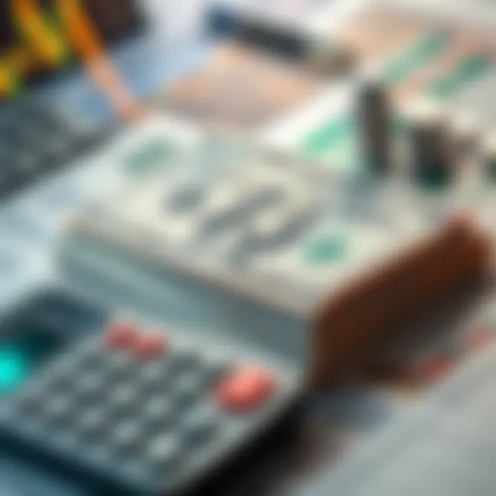 A close-up of treasury bills on a desk alongside a calculator and financial graphs, illustrating their role in investment strategies.