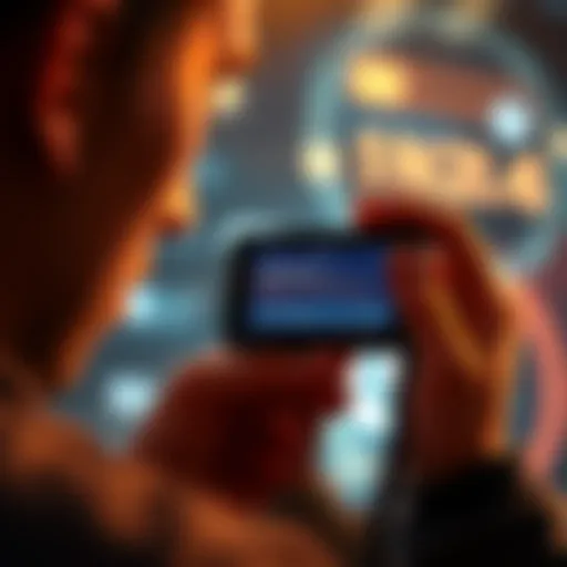 A person looking at a Ledger Nano X device showing an error during a firmware update