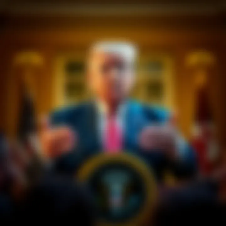 President Trump introducing the GENIUS Act, highlighting the ban on interest payments for stablecoins