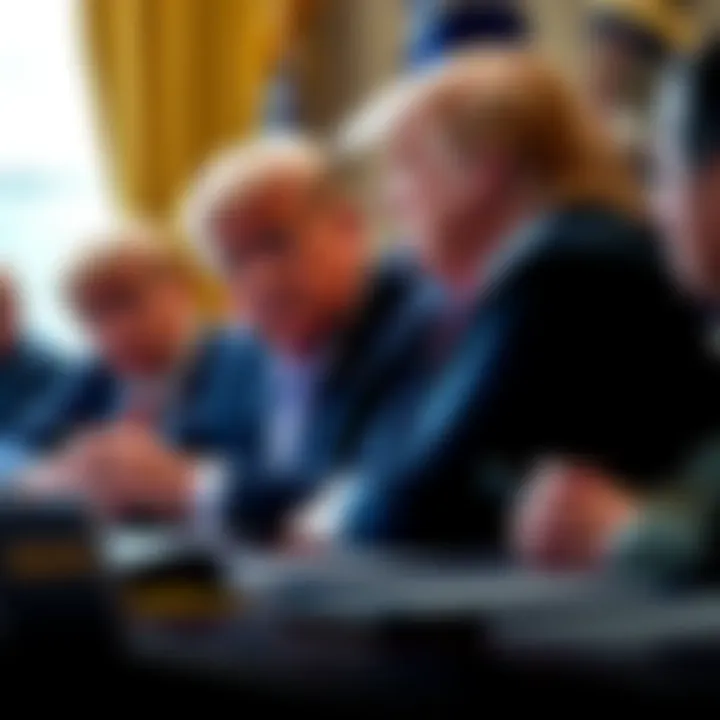 President Trump discussing cryptocurrency legislation with Republican Party leaders, aiming to resolve discontent over crypto issues.