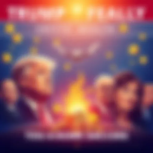 Illustration showing Trump family members with cryptocurrency symbols and dollar signs, indicating their financial success during his second term.