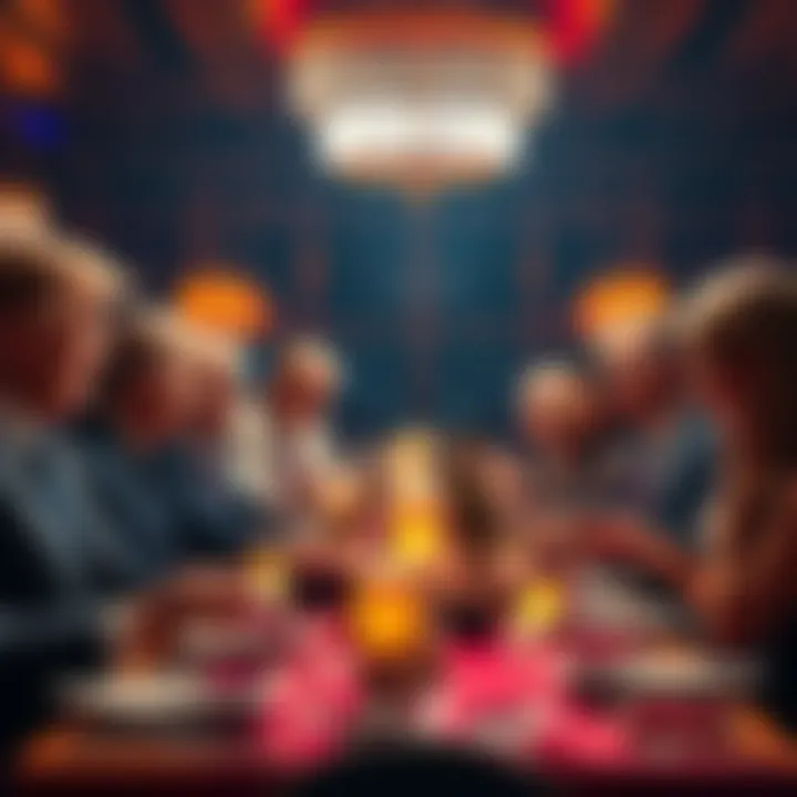 Group of people dining together at an exclusive event celebrating their investment in Trump's Memecoin
