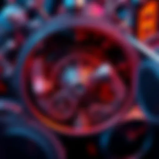 Illustration of gears and components working together in a process
