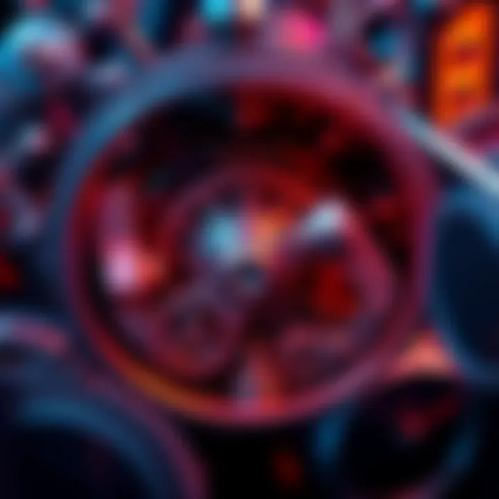 Illustration of gears and components working together in a process