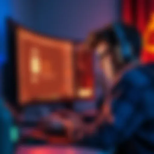 A frustrated gamer looking at a locked account screen on a computer, expressing concern over funds access issues with Uphold.