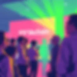 Group of people discussing blockchain updates at a Vechain event