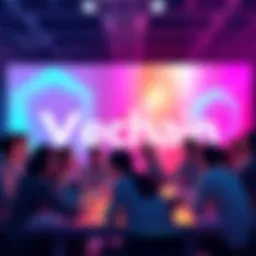 People engaging in a discussion about Vechain and blockchain technology