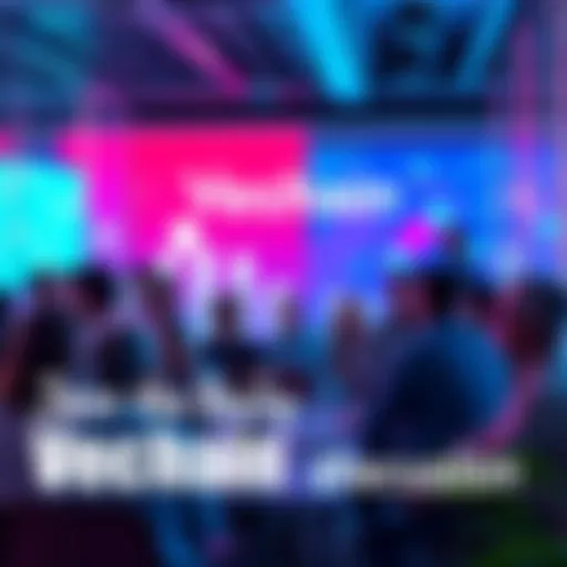 A group of people engaged in a lively discussion about Vechain and blockchain technology