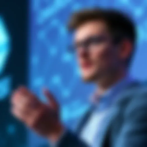Vitalik Buterin speaking about Ethereum's strategy against quantum computing threats at a conference