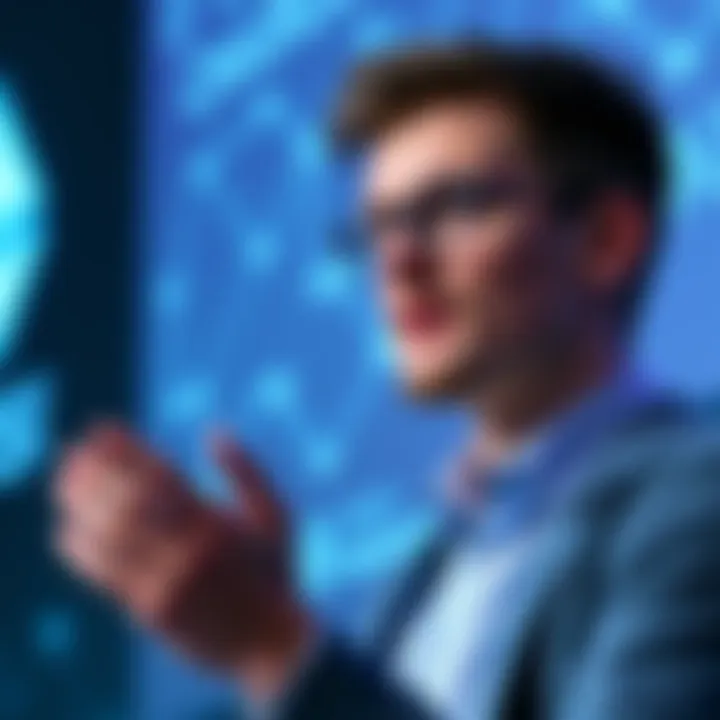Vitalik Buterin speaking about Ethereum's strategy against quantum computing threats at a conference