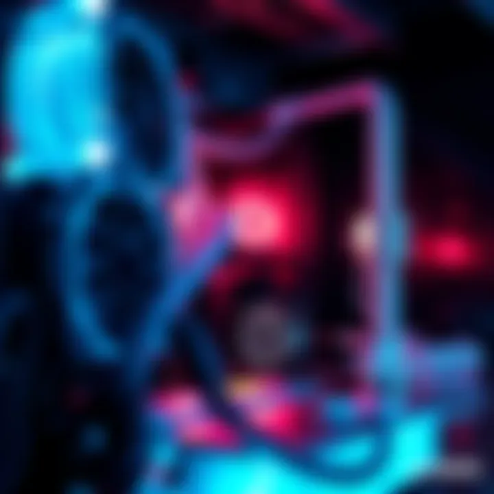 A water-cooled mining rig setup with cooling tubes and BTC mining hardware, showcasing efficient home mining