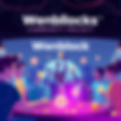 A vibrant illustration of people engaging with Wenblocks tokens in a community setting, showcasing enthusiasm and fun.