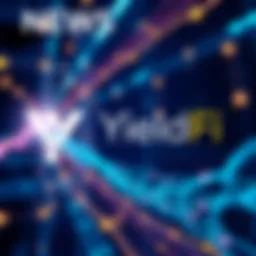 YieldFi's logo with Chainlink logo, symbolizing the upgrade to CCIP for enhanced DeFi performance.