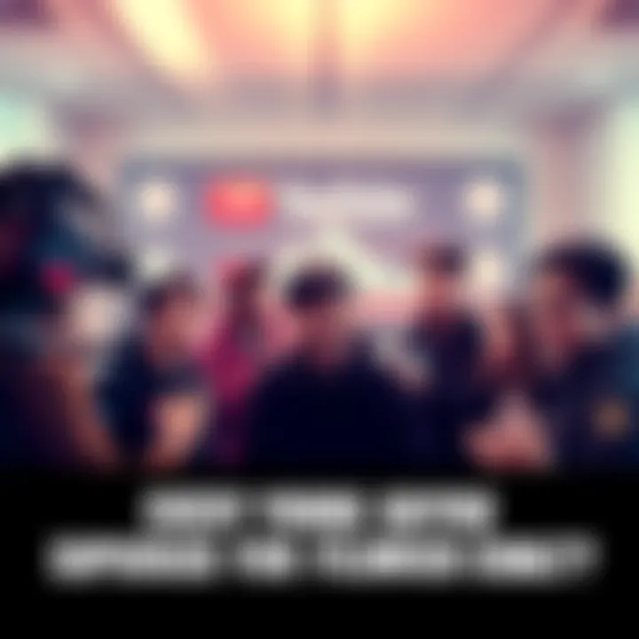 A group of content creators discussing cryptocurrency in front of a camera, looking enthusiastic but lacking financial charts.
